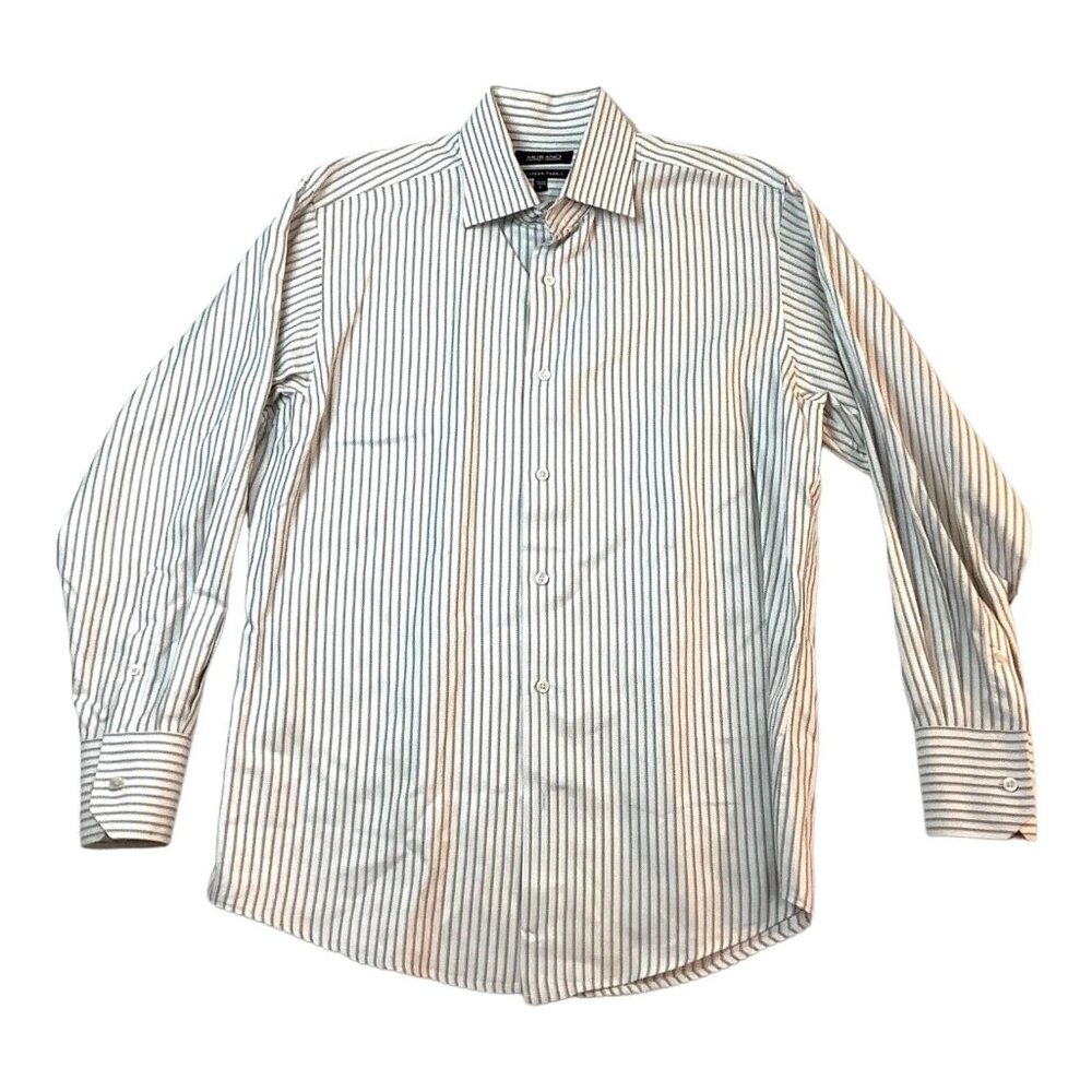 Murano European Fabric Long Sleeve Button Down Shirt Mens Size L